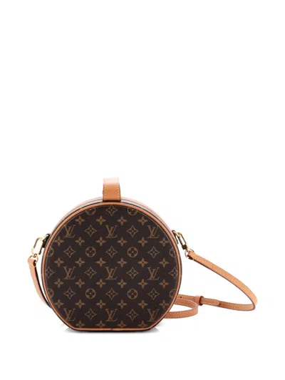 Pre-owned Louis Vuitton Petite Boite Chapeau Bag Monogram Canvas Crossbody Bag In Brown