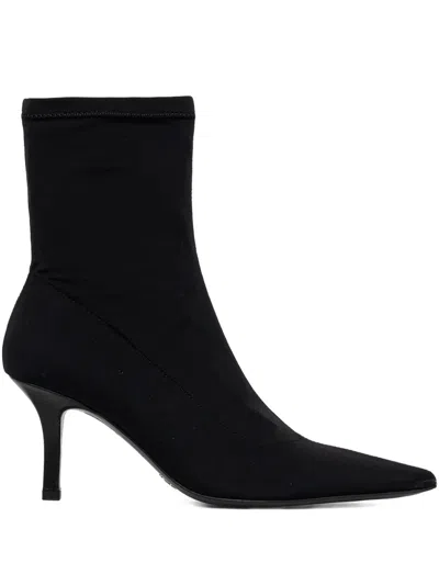 Patrizia Pepe 75mm Minimal Shape Ankle Boots In Black