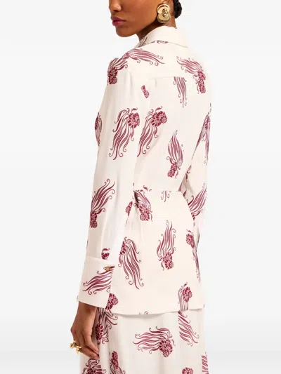 La Doublej Iris Floral-print Shirt In Multi