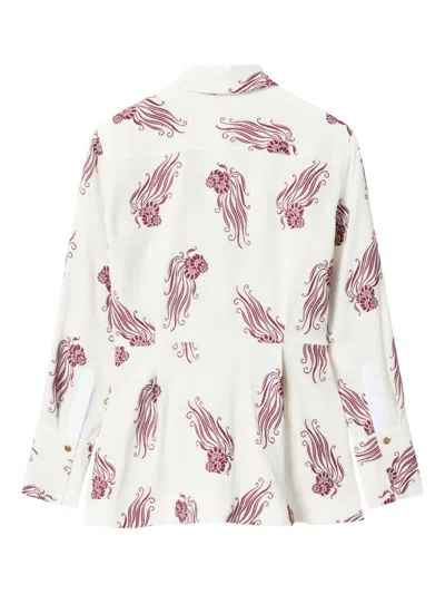 La Doublej Iris Floral-print Shirt In Multi