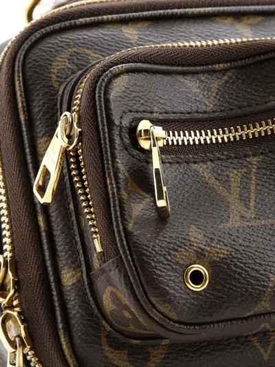 Pre-owned Louis Vuitton Utility Monogram Canvas Crossbody Bag In Brown