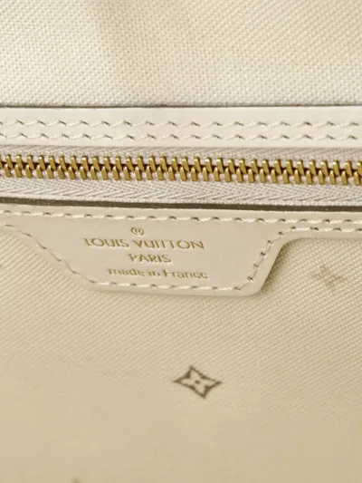 Pre-owned Louis Vuitton Neverfull Nm Spring In The City Monogram Giant Canvas Mm Tote Bag In Green