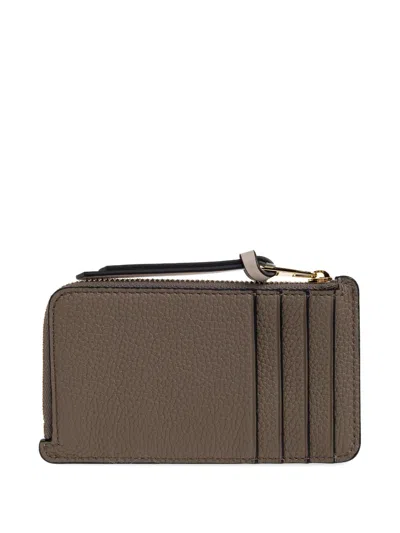 Loewe Embossed Zip-up Wallet In Neutral