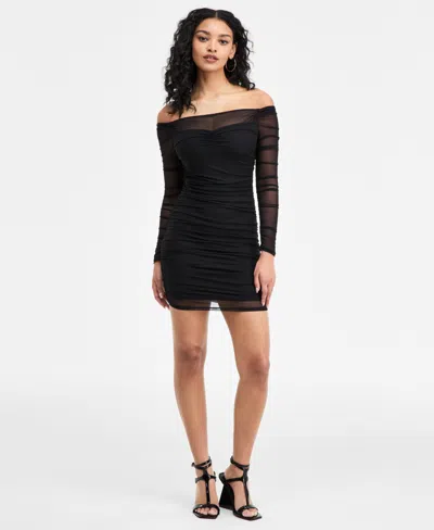 Guess Women's Off-the-shoulder Calista Bodycon Dress In Black