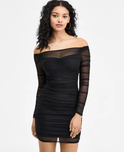 Guess Women's Off-the-shoulder Calista Bodycon Dress In Black