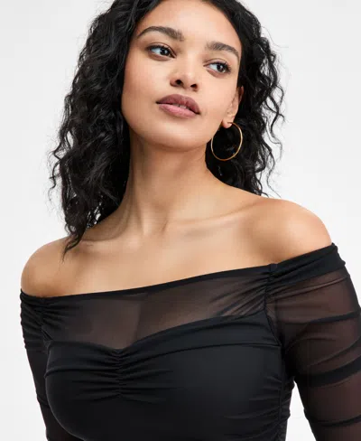 Guess Women's Off-the-shoulder Calista Bodycon Dress In Black