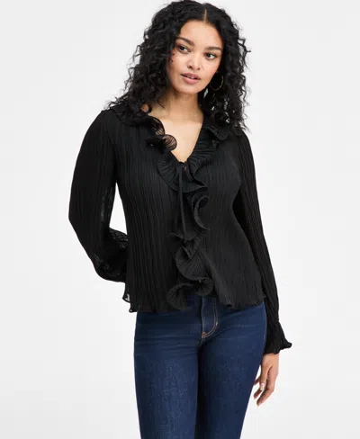 Guess Women's Long-sleeve Faye Top In Black