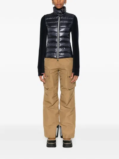 Moncler Padded Zip-up Jacket In Black