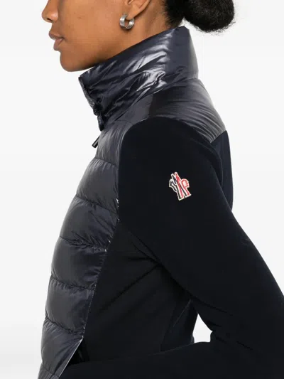 Moncler Padded Zip-up Jacket In Black