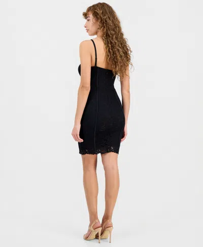 Guess Women's Ryley Sleeveless Lace Bodycon Dress In Black