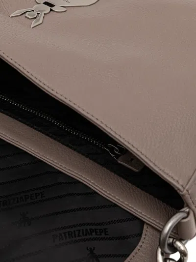 Patrizia Pepe Large Essential Shoulder Bag In Purple