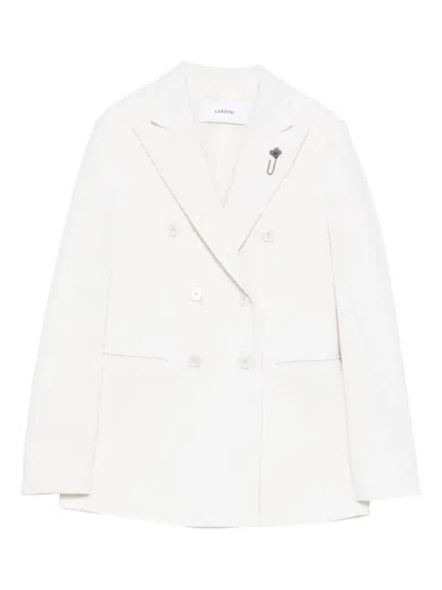 Lardini Adam Double-breasted Blazer In White