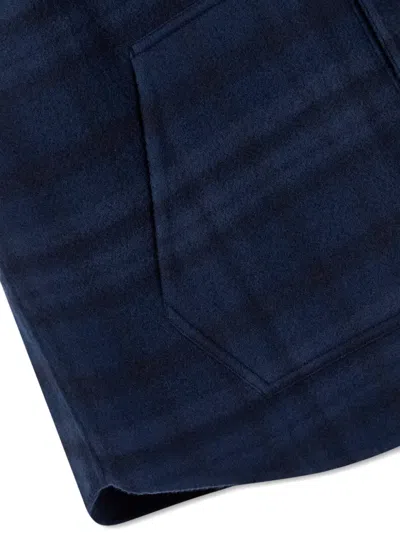 Studio Tomboy Check-pattern Hooded Jacket In Blue