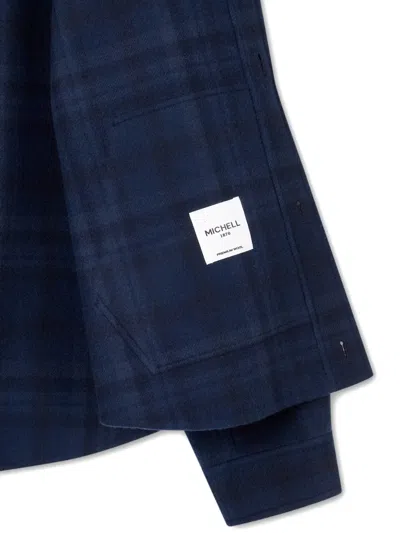 Studio Tomboy Check-pattern Hooded Jacket In Blue