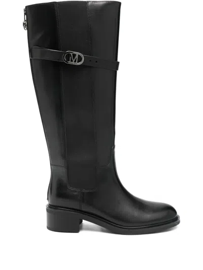 Marc Ellis 40mm Buckle Strap Boots In Black
