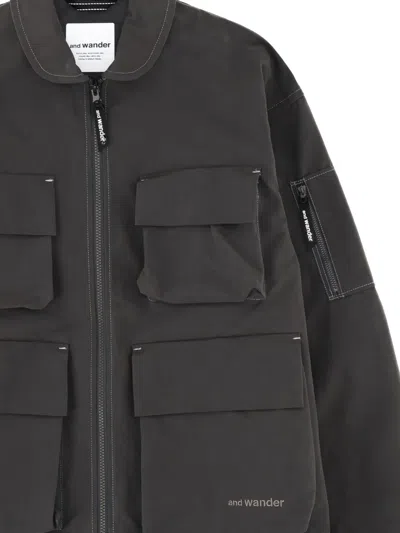 And Wander Cotton Blend Jacket In Gray