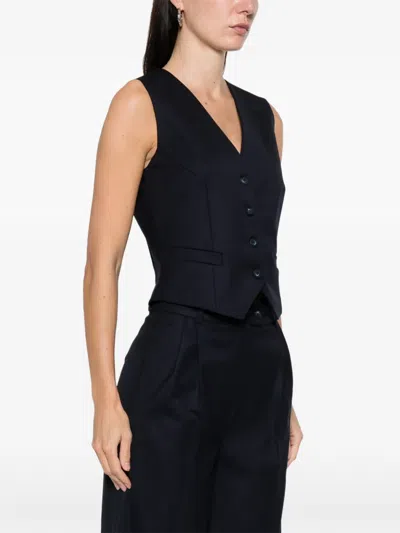 Medeea Button-front Waistcoat In Black