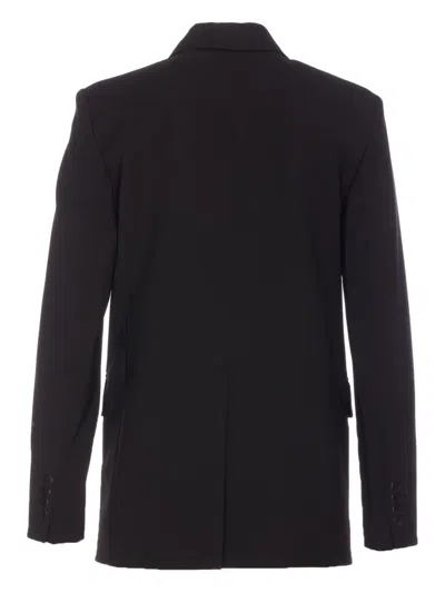 Max Mara Double-breasted Vadere Jacket In Black