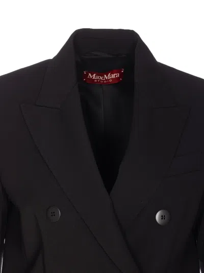 Max Mara Double-breasted Vadere Jacket In Black