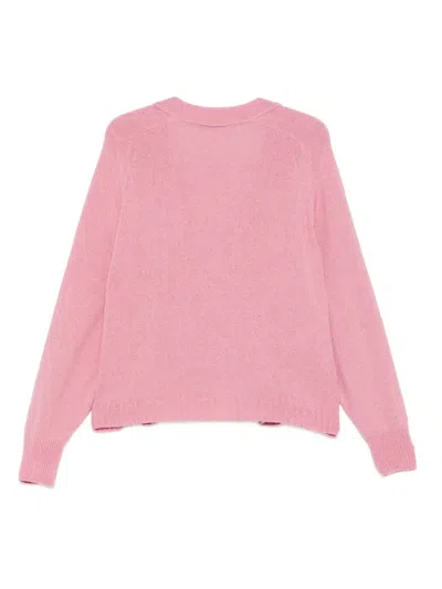 Alberta Ferretti Beaded Floral Cardigan In Pink