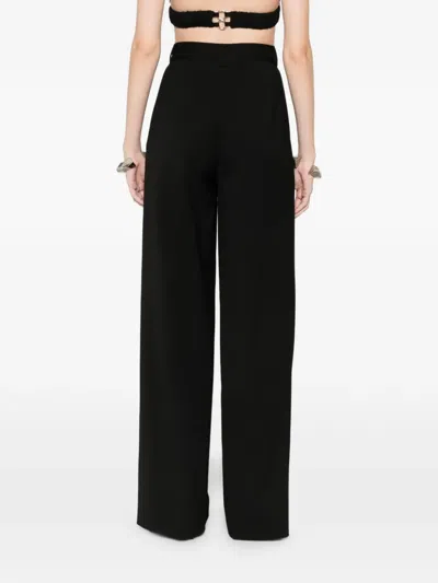 Medeea Loose Wool Trousers In Black