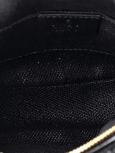 Pre-owned Gucci Soho Chain Bag Patent Mini Crossbody Bag In Black