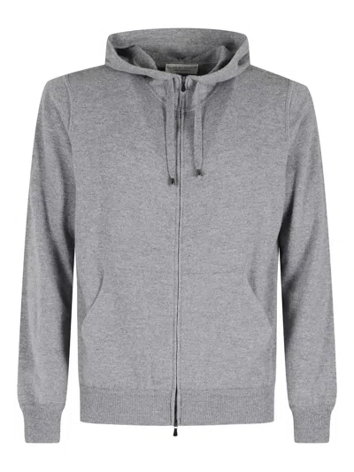 Filippo De Laurentiis Zip-fastening Hoodie In Gray