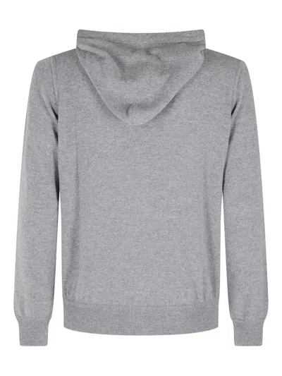 Filippo De Laurentiis Zip-fastening Hoodie In Gray