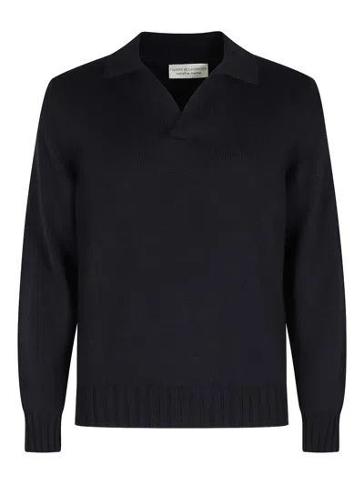 Filippo De Laurentiis V-neck Sweater In Black
