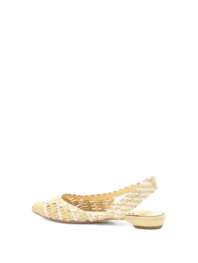Sarah Chofakian Praline Woven Point-toe Pumps In Multi