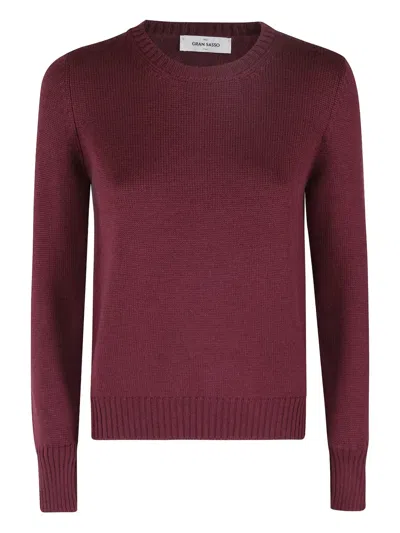 Gran Sasso Ribbed Sweater In Brown