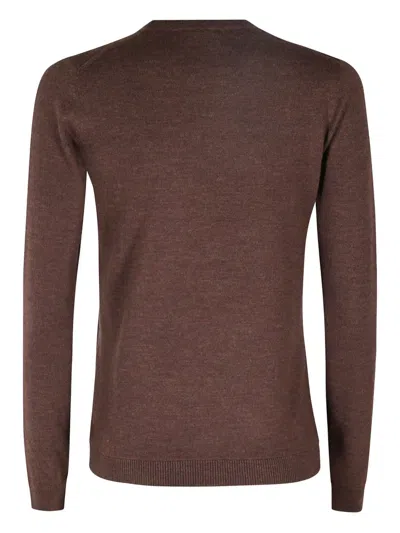 Gran Sasso Crew-neck Sweater In Brown