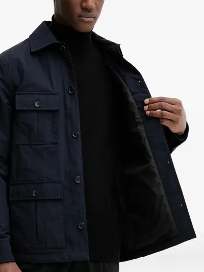 Bally Buttoned Front-pockets Jacket In Blue