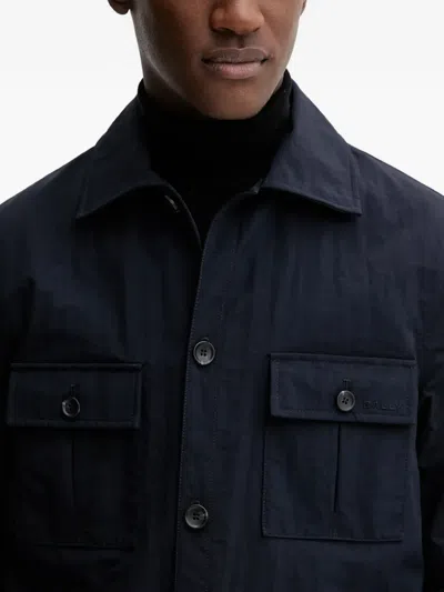Bally Buttoned Front-pockets Jacket In Blue