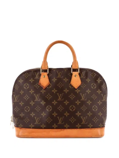 Pre-owned Louis Vuitton Alma Handbag Monogram Canvas Pm Satchel In Brown