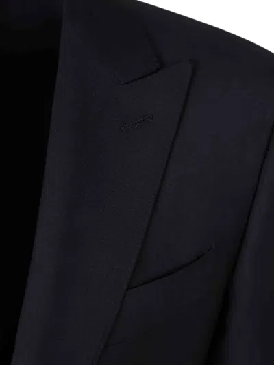 Canali Lapel Two-button Suit In Blue
