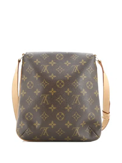 Pre-owned Louis Vuitton Musette Salsa Handbag Monogram Canvas Pm Shoulder Bag In Brown