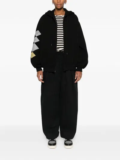 Open Yy Argyle-print Hoodie In Multi