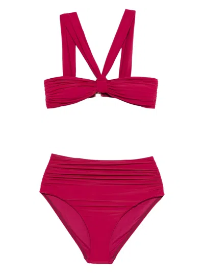 Zimmermann Ruched Clothing Bikini Set In Multi