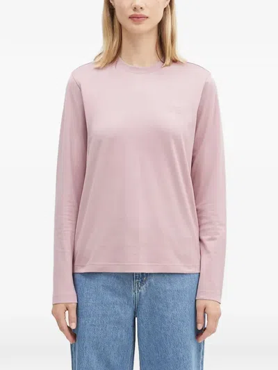 Y-3 Logo Crew-neck Top In Pink