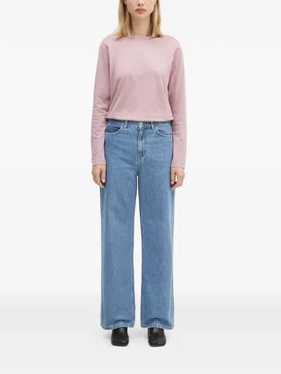 Y-3 Logo Crew-neck Top In Pink