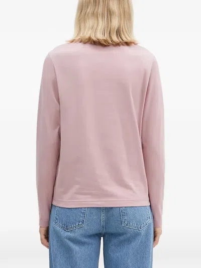 Y-3 Logo Crew-neck Top In Pink