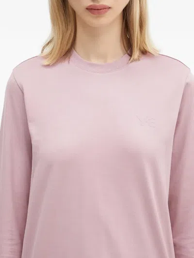 Y-3 Logo Crew-neck Top In Pink