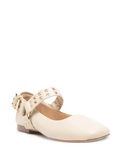 Marc Ellis Studded Buckle Ballet Flats In Multi