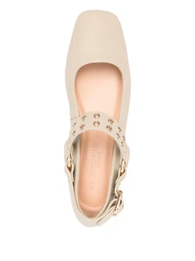 Marc Ellis Studded Buckle Ballet Flats In Multi