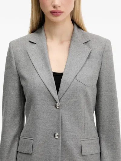 Hugo Boss Single-breasted Blazer In Brown