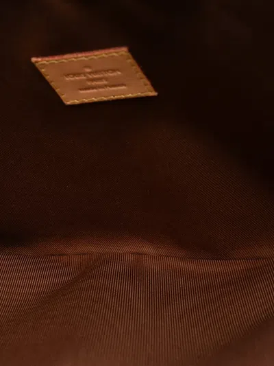 Pre-owned Louis Vuitton 2019 Monogram Etui Voyageur Pm Clutch Bag In Brown