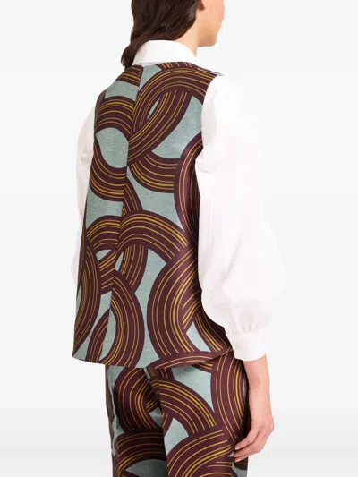 La Doublej Sleeveless Halter Top With Back Zipper Closure In Brown