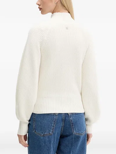 Hugo Boss Ribbed Sweater In White