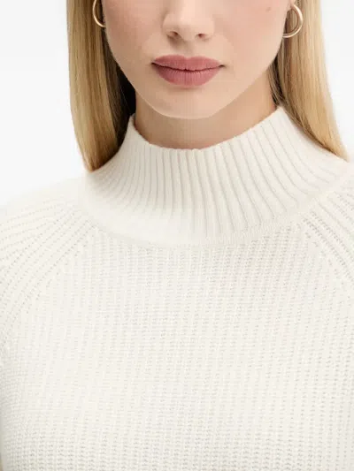 Hugo Boss Ribbed Sweater In White